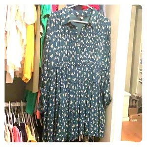 Green baby doll dress